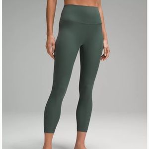 Lululemon Align Ribbed 25’ forest green-NWOT